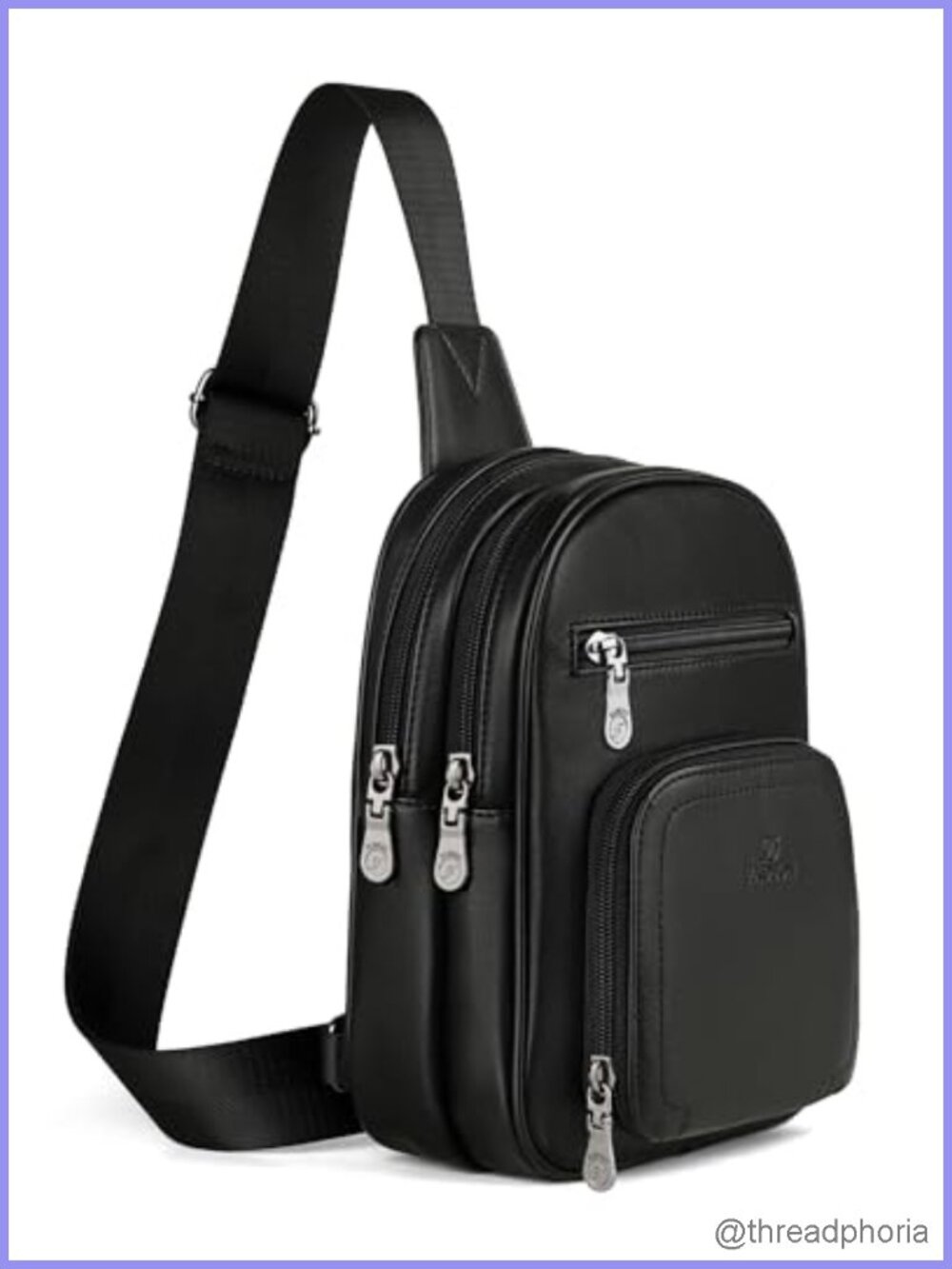 Designer PU Leather Crossbody Sling Bag with Multiple Pockets